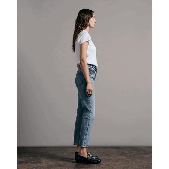 Rag & Bone Nina High Rise Straight Ankle Cigarette Jean in Norwalk 31 - Picture 3 of 4